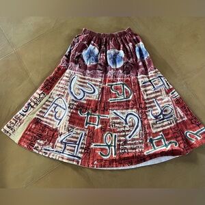 V.C. Torias Vintage Hand Painted Maxi Skirt